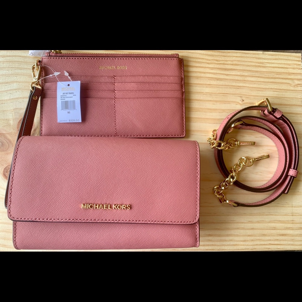 NWT Michael Kors 3in1 Crossbody Wristlet Clutch